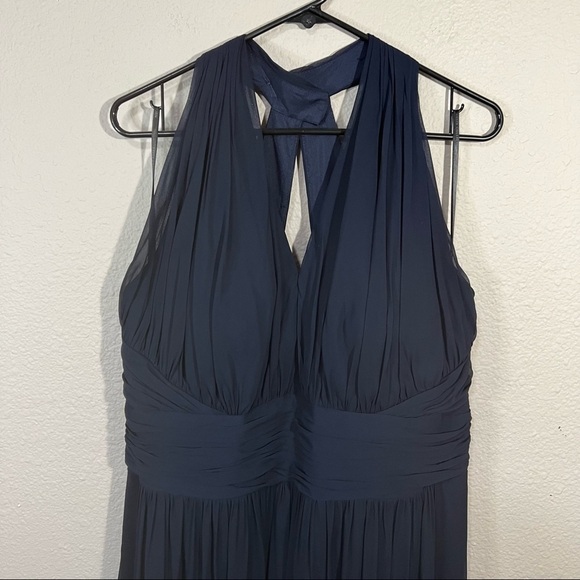 Vivian Diamond Dessy Collection Bridesmaid Dress Style 2908 Midnight E-31 Sz 20 - Picture 4 of 10